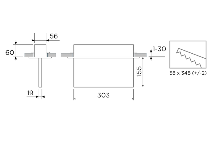 ESSENTIAL DECKENEINBAU Erkennungsweite 30m